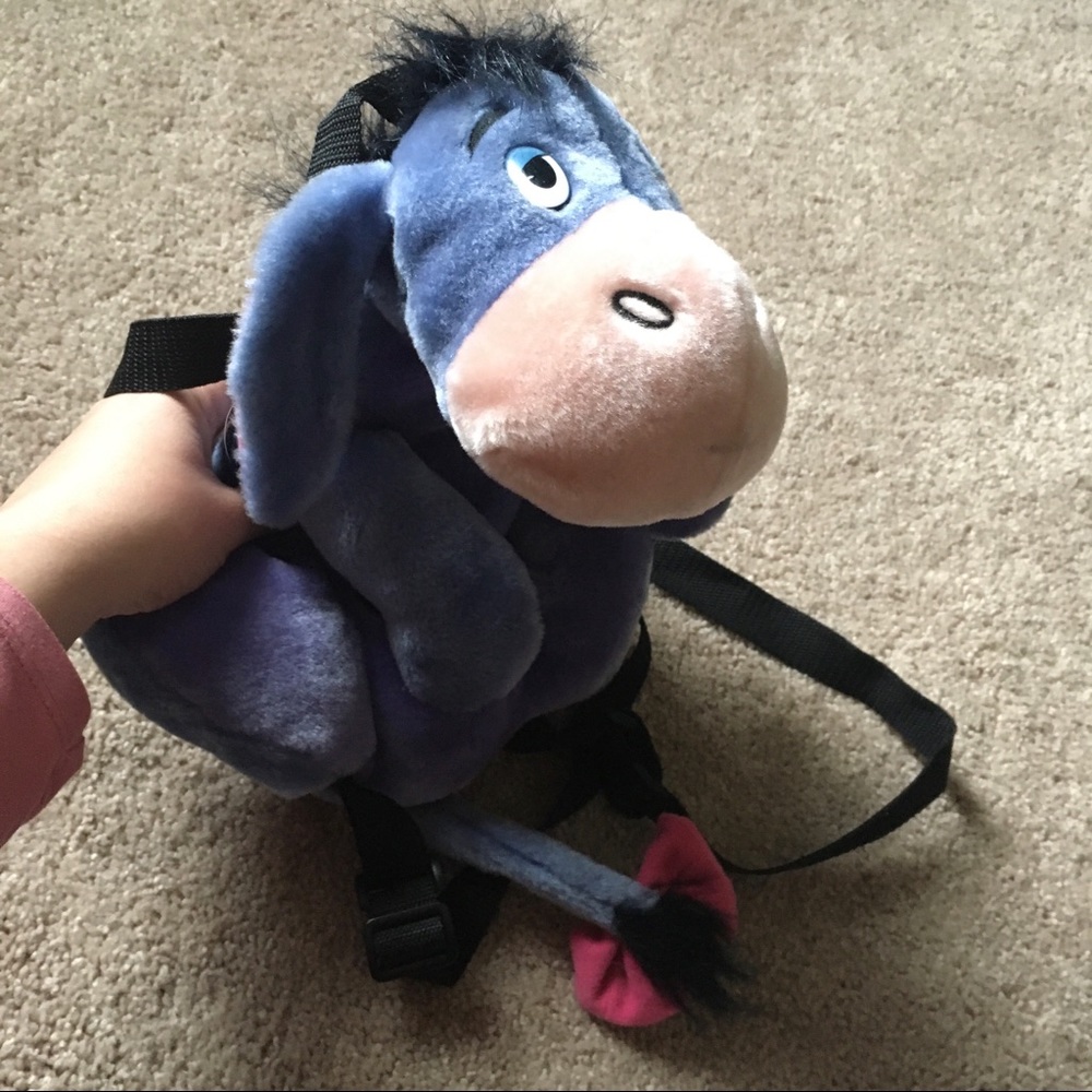 Vintage 90s Disney Eyeore Plush Mini Backpack - Picture 2 of 7